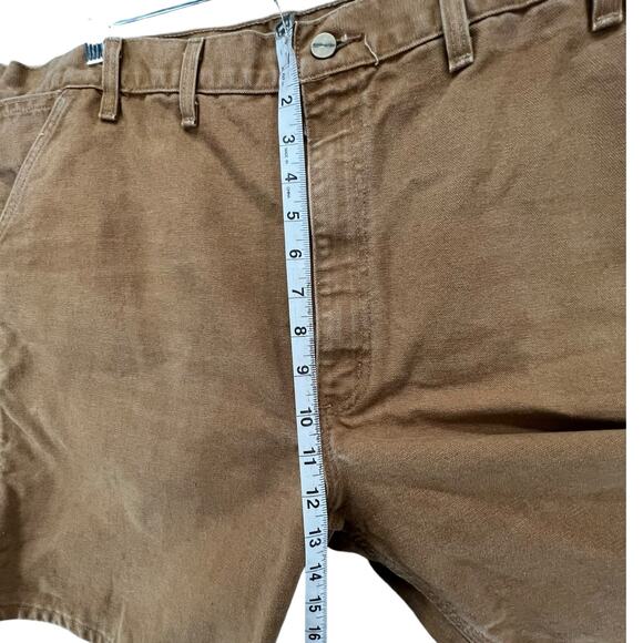 Carhartt Carpenter Shorts 42 Brown Cotton Relaxed Fit Broken In Workwear Utility - Picture 7 of 13